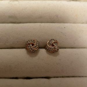 Pandora Rose Gold Knot Earrings